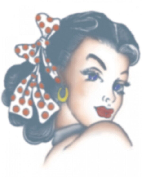 Piraten Pin Up Girl Kopf Tattoo