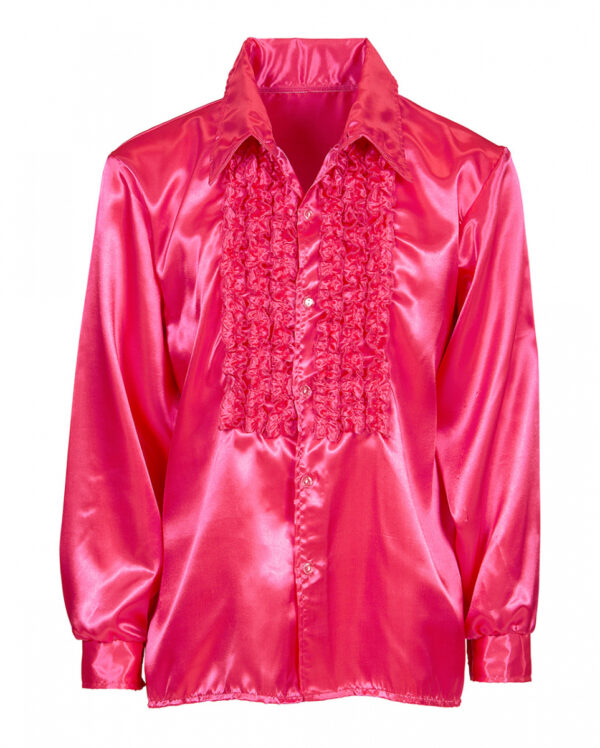 70er Jahre Disco Fashion Shirt Pink XXL