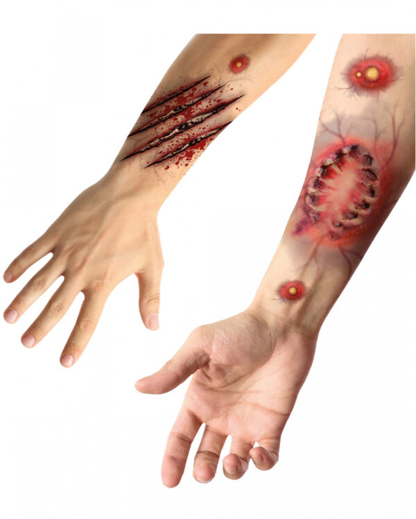 Zombie Biss SFX Tattoo Wunden