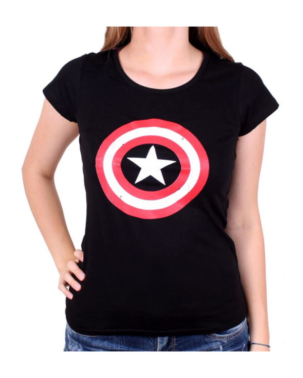 Captain America Damen T-Shirt The Shield L