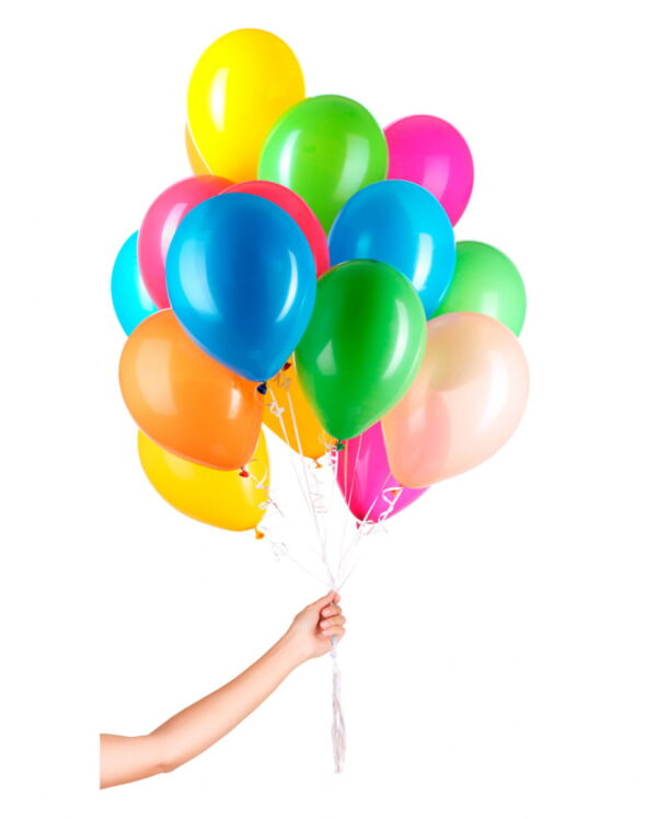 50 Latex Ballons für Helium mit Schnur