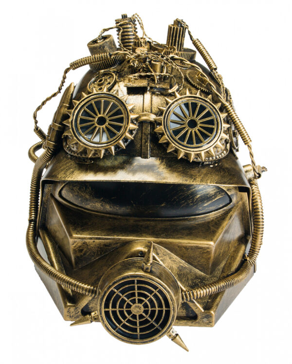 Alien Steampunk Helm mit Gasmaske