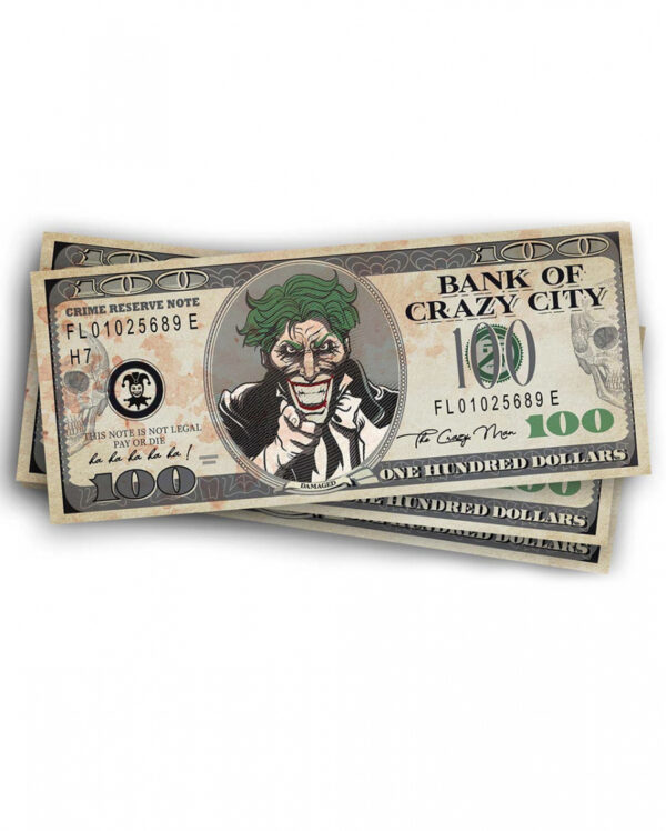 Bank of Crazy City 100 Dollar Scheine Spielgeld