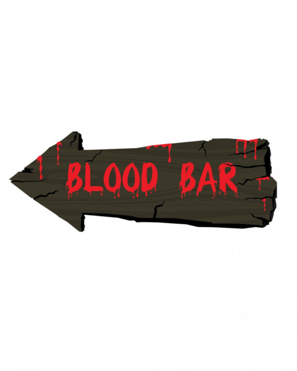 Blood Bar Halloween Schild