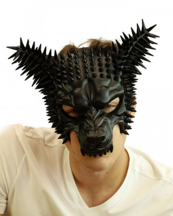 Burning Man Spike Wolf Maske Schwarz