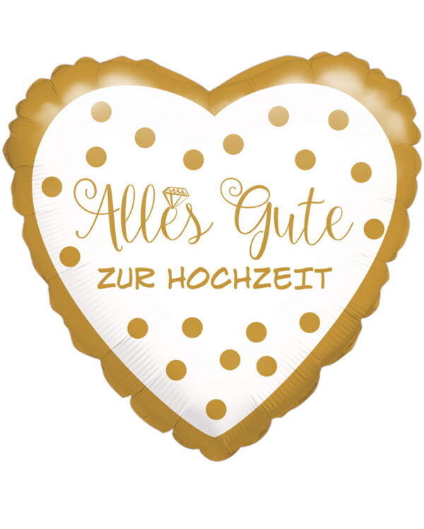 Alles Gute zur Hochzeit Folienballon 43cm