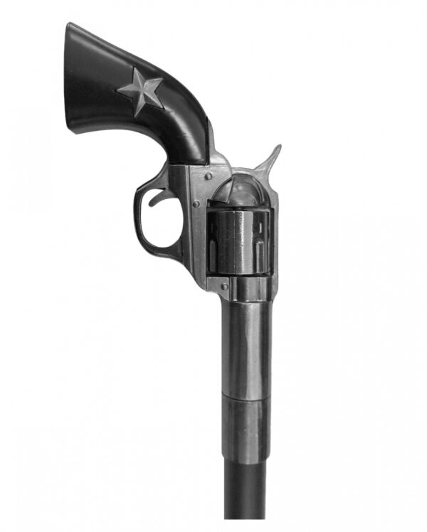 Gehstock mit Revolver Knauf