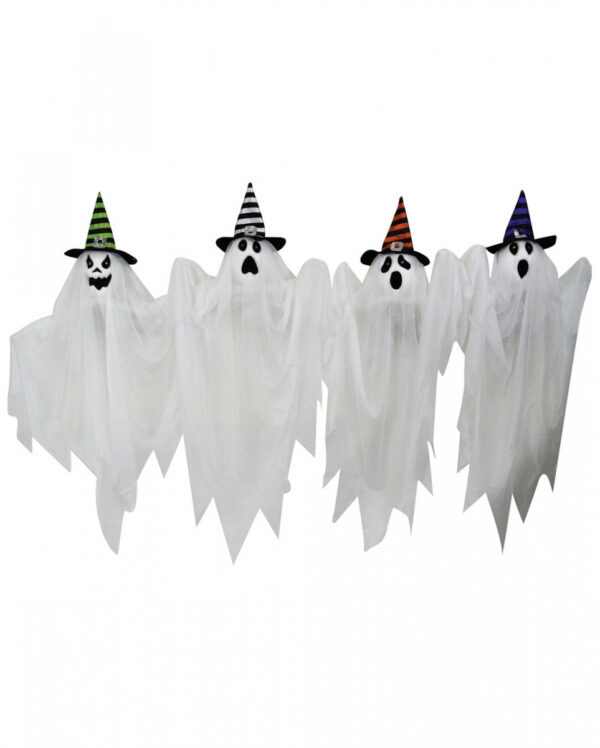 Spooky Halloween Geist mit Hexenhut 70cm