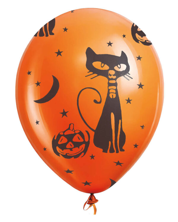 Halloween Katze & Kürbis Ballons 10 St.