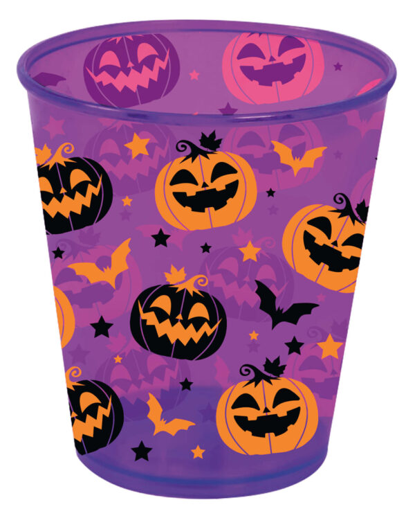 Halloween Kürbis & Fledermaus Partybecher 10cm