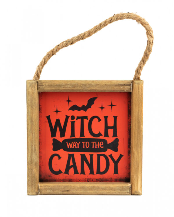 Halloween Wandbild "Witch Way to the Candy" 15cm