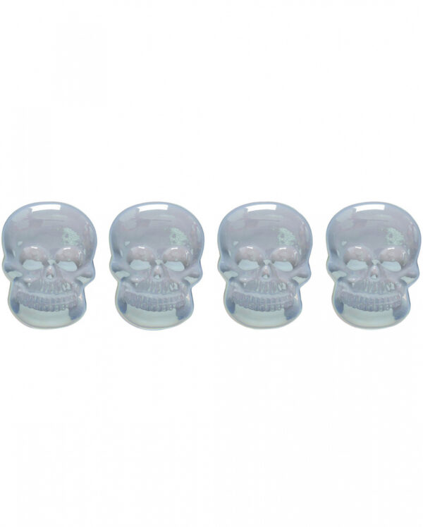 Irisierende Totenkopfteller 4er Set 18cm