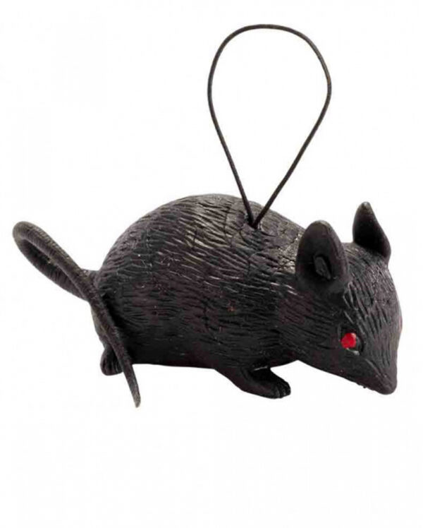 Kleine, schwarze Maus 8cm