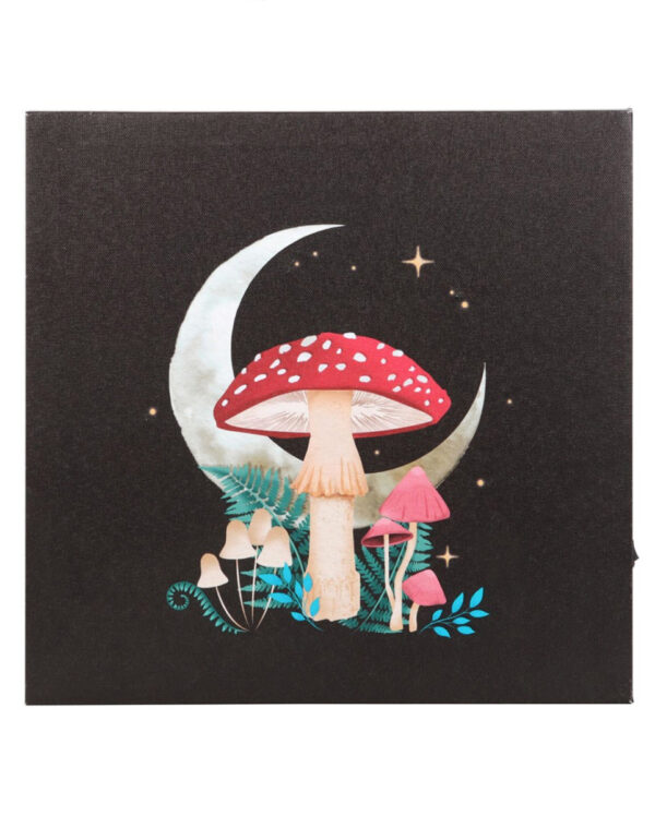 Magic Forest Mushroom Wandbild mit Licht 30x30cm