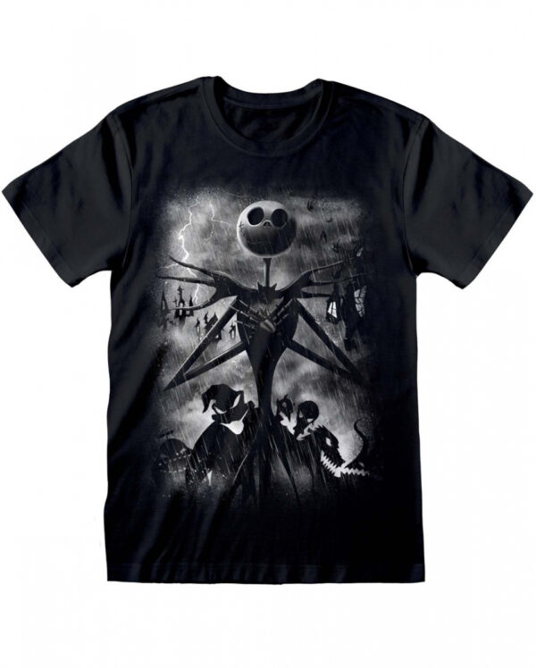 Nightmare Before Christmas Stormy Skies T-Shirt XXL