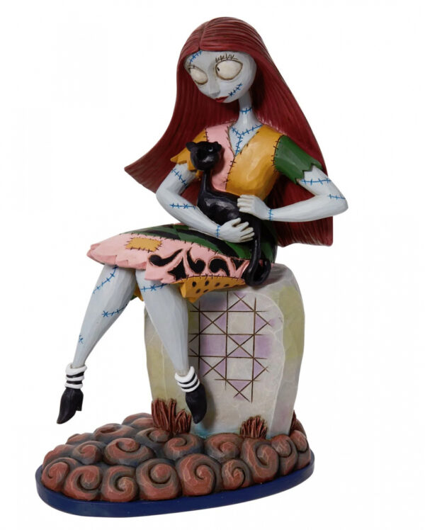 Sally auf Grabstein mit Katze Sammelfigur 19 cm