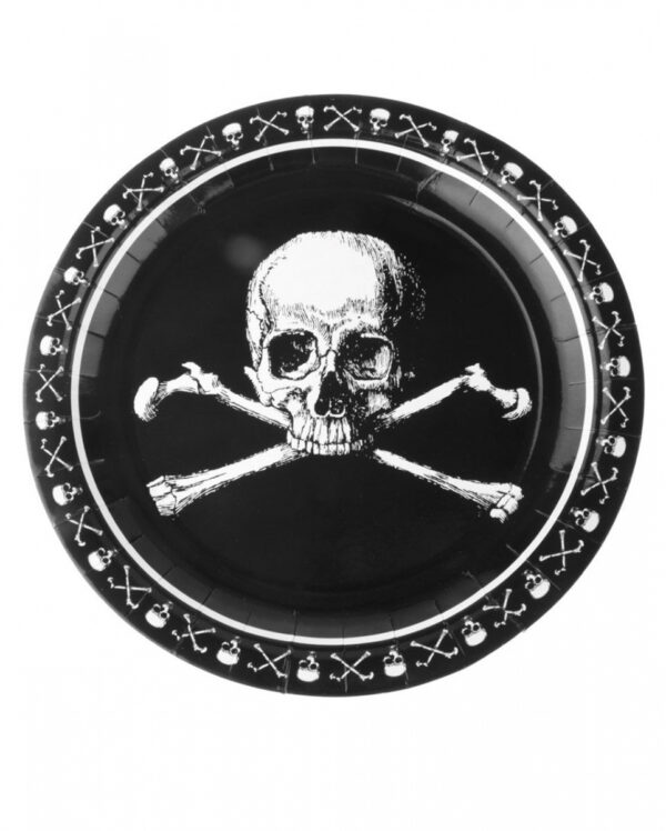 Piraten Totenkopf Pappteller