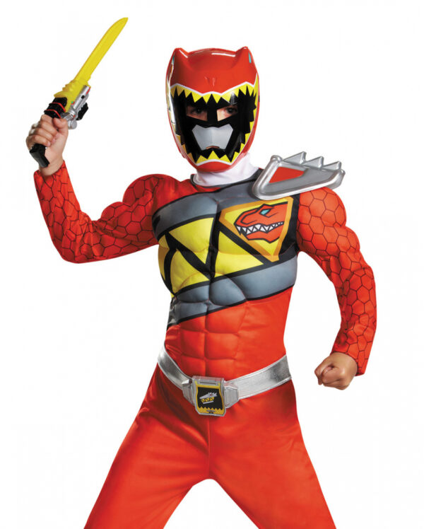 Power Ranger Red Ranger Dino Charge Muskelkostüm M