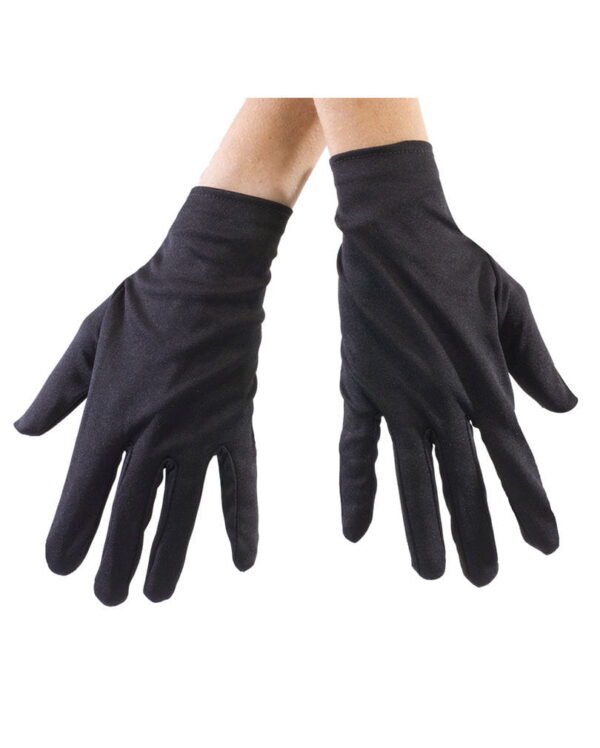 Schwarze Stoff Handschuhe