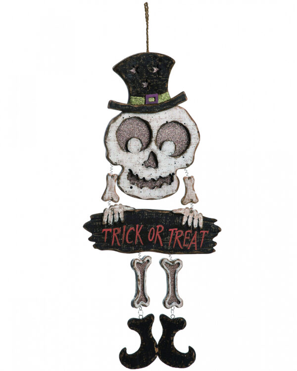 Spooky Skelett Halloween Dekoschild