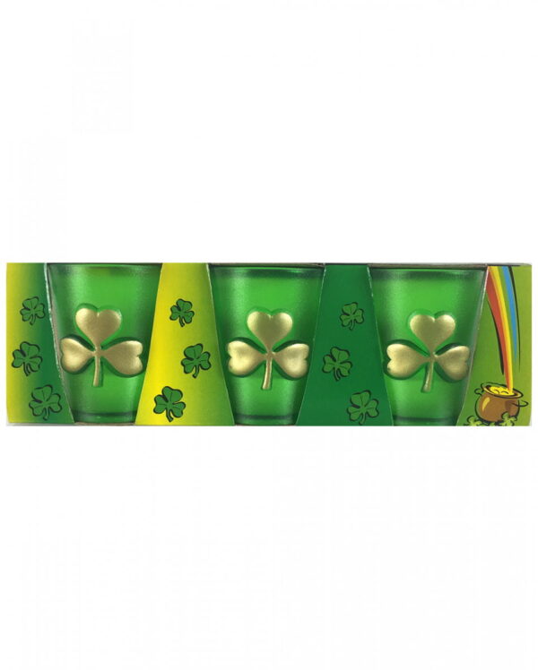 St. Patricks Day Kleeblatt Schnapsglas