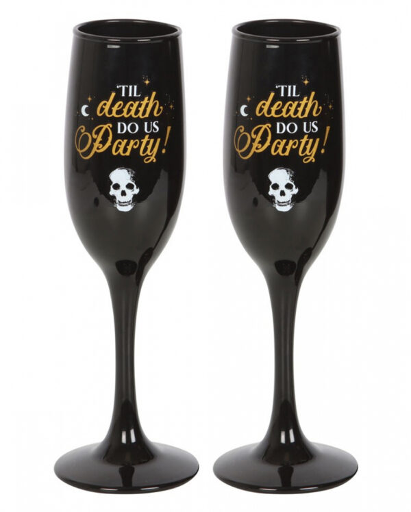 "Til Death Do Us Party" Champagnergläser Set