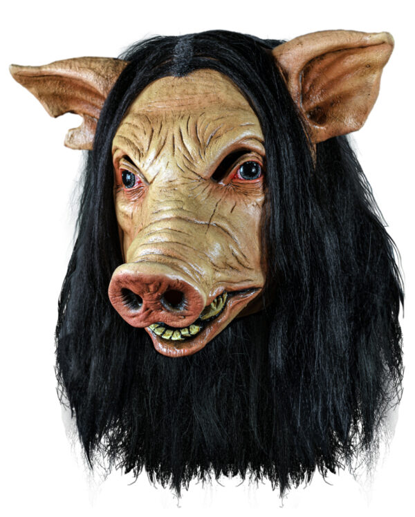 Torture Pig Maske mit Haaren