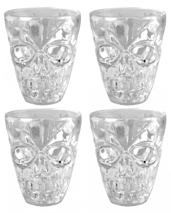 Totenkopf Shotglas 4 Stück