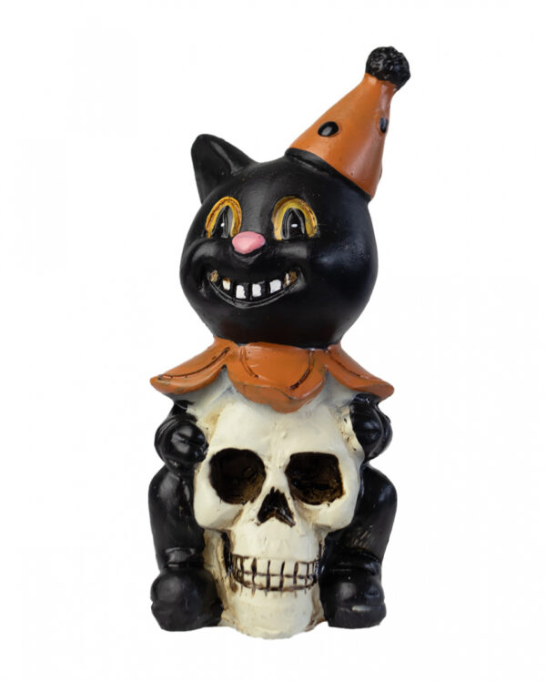 Vintage Halloween Katze Dekofigur 8 cm